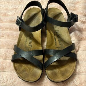 Papillio Black Strappy Sandals